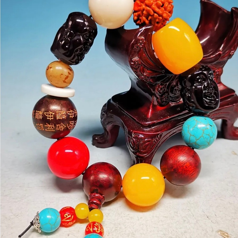 NICE HIGH-GRADE Rosewood Wood Beads Beeswax Beads Bodhi Beads Bracelet A71unisex